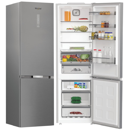 COMBINATO 355 LT PEARL INOX NOFROST INVERTER D 203X59,5 WHIRLPOOL