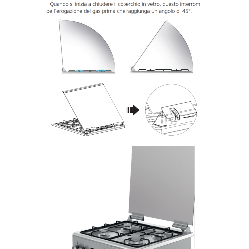 CUCINA 60x60 INOX GAS+GRILL A SLORENZ SS631GEX