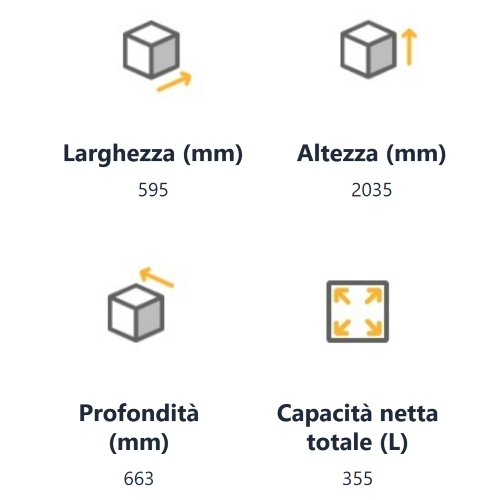 COMBINATO 355 LT PEARL INOX NOFROST INVERTER D 203X59,5 WHIRLPOOL