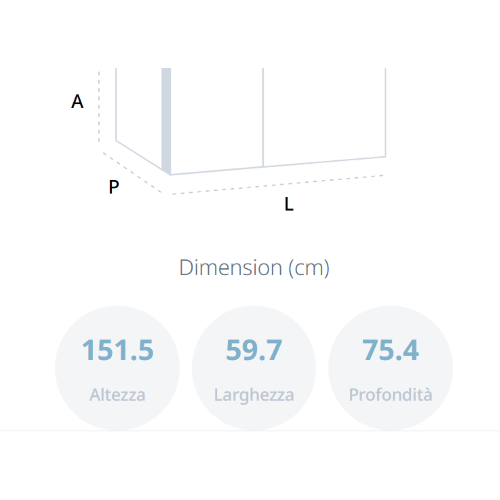 CONGELATORE VERTICALE 6 SCOMP. 220 LT BIANCO NOFROST E 151,5X60 BEKO     