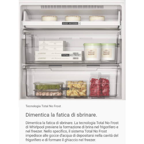 COMBINATO 490 LT PEARL INOX DUAL NOFROST INVERTER D 192X70 WHIRLPOOL