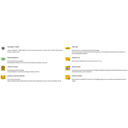 LAVATRICE C.ALTO 7 KG 1200 GR B INVERTER 