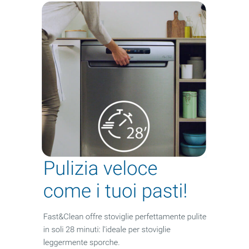 LAVASTOVIGLIE 14 COP. INOX C 9 PRG. INOX Push&Go TOP RIMUOV. INDESIT