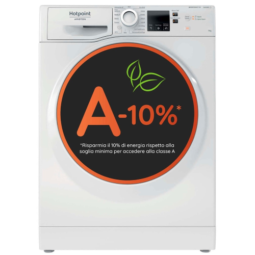 LAVATRICE 9 KG 1400 GR A-10% INVERTER VAPORE HOTPOINT