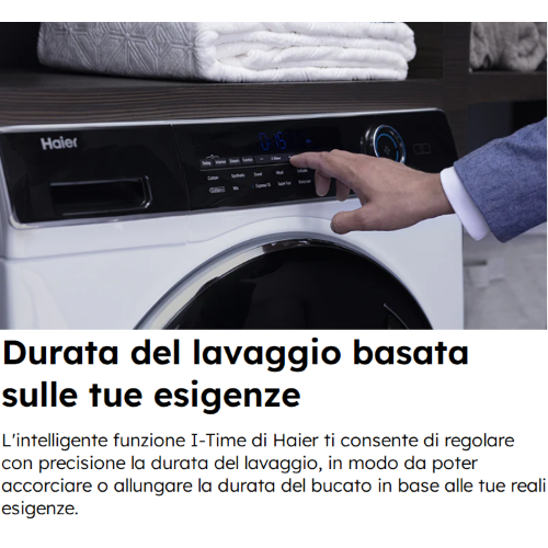LAVATRICE 12 KG 1400 GR A-30% DIRECT MOTION VAPORE Serie 7 Plus HAIER
