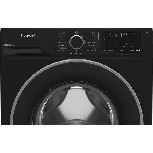 LAVATRICE 10 KG BLACK 1400 GR A-30% INVERTER VAPORE HOTPOINT