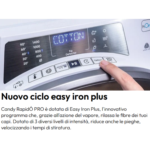 LAVATRICE 14 KG 1400 GR A INVERTER VAPORE CANDY