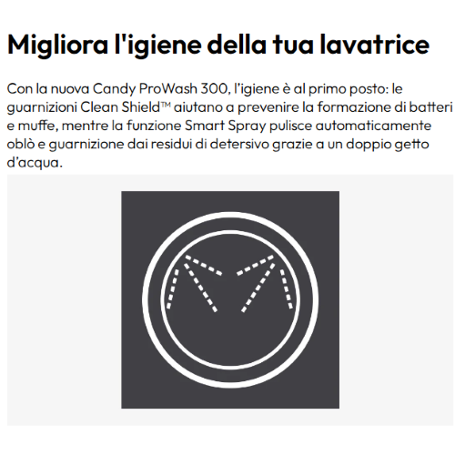 LAVATRICE 9 KG 1400 GR A-20% INVERTER VAPORE CANDY