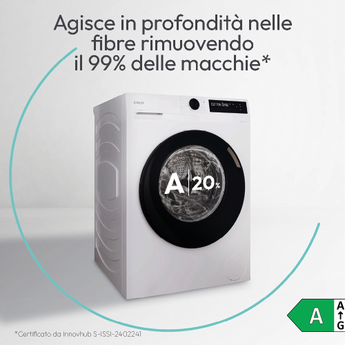 LAVATRICE 9 KG 1400 GR A-20% SLIM 47 CM INV VAP ProWash500 CANDY