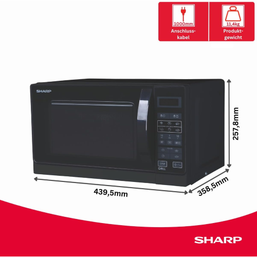 FORNO MICR 20 LT CON GRILL NERO SHARP