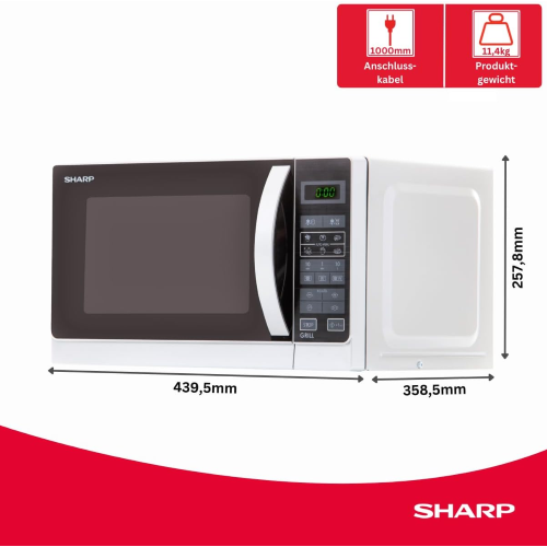 FORNO MICR 20 LT CON GRILL BIANCO SHARP