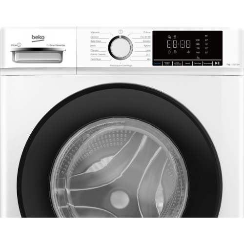 LAVATRICE 7 KG A 1200 GR INVERTER DISPLAY TOUCH VAPORE BEKO