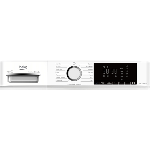 LAVATRICE 7 KG A 1200 GR INVERTER DISPLAY TOUCH VAPORE BEKO