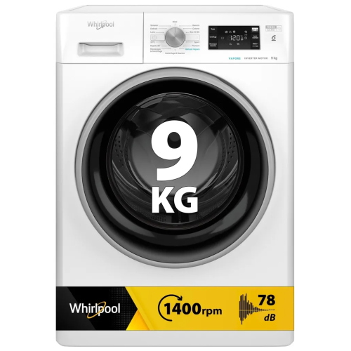 LAVATRICE 9 KG 1400 GR A-20% INVERTER VAPORE WHIRLPOOL