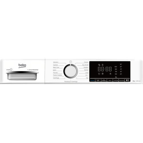 LAVATRICE 8 KG 1200 GR A INVERTER VAPORE BEKO