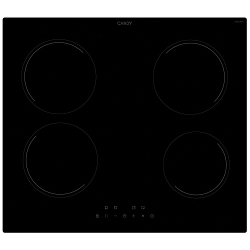 PIANO COTTURA NERO INDUZIONE 4 FUOCHI COM. FRONT. 60 CM CANDY