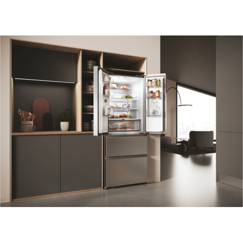 FRIFORIFERO FRENCH DOOR 402 LT INOX NO FROST INVERTER E HAIER