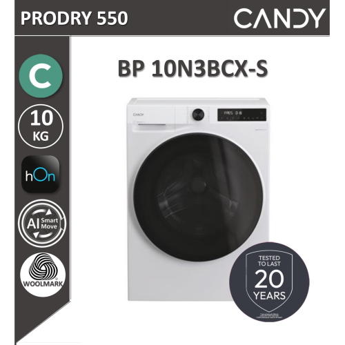 ASCIUGATRICE 10 KG C INVERTER WI-FI AI SMART PRODRY550 CANDY